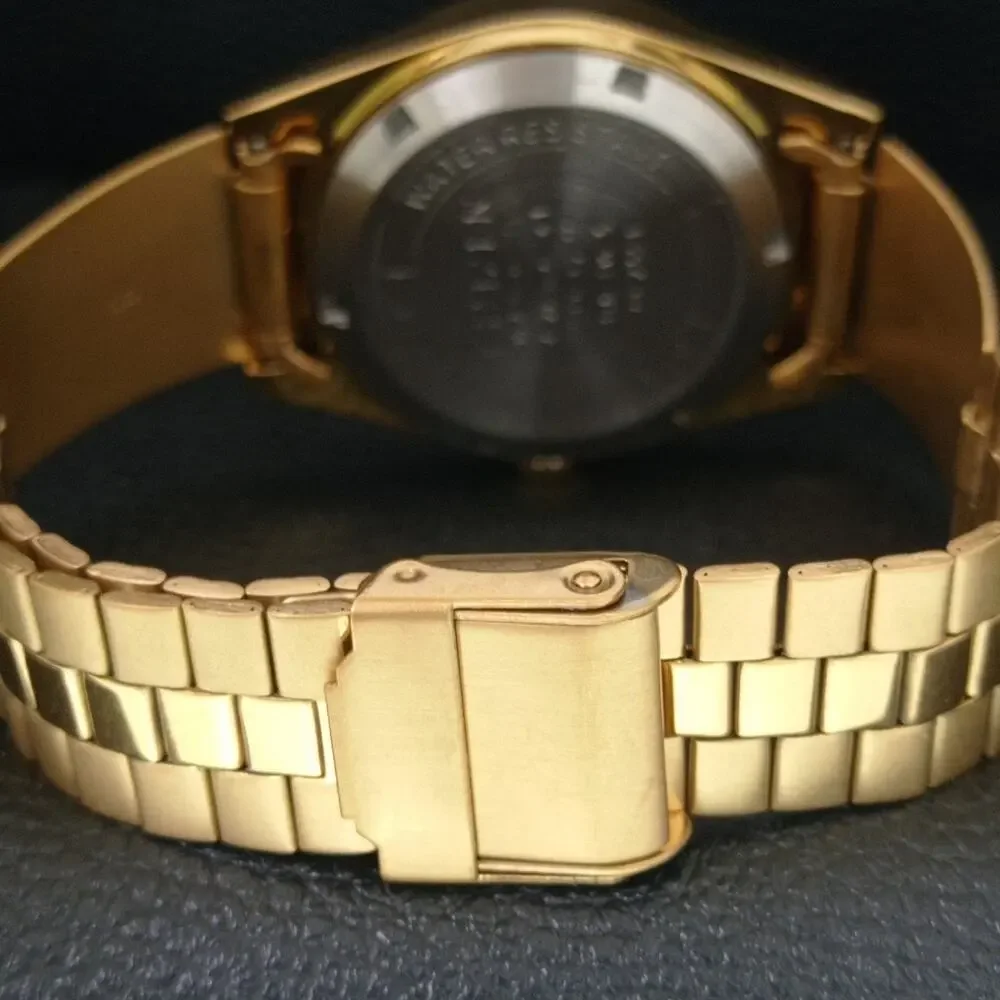 Vintage 1978 Citizen Automatic Mens Gold Watch W/daydate & Black accents